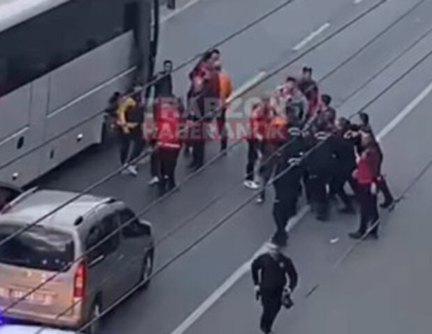 Derbi öncəsi azarkeşlər arasında gərginlik – Polis müdaxilə etdi – Video