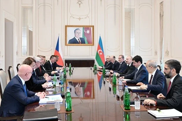 İlham Əliyevin Babişlə geniş tərkibdə görüşü başladı