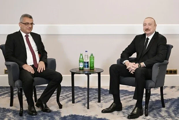 İlham Əliyev Şimali Kipr prezidenti ilə görüşdü