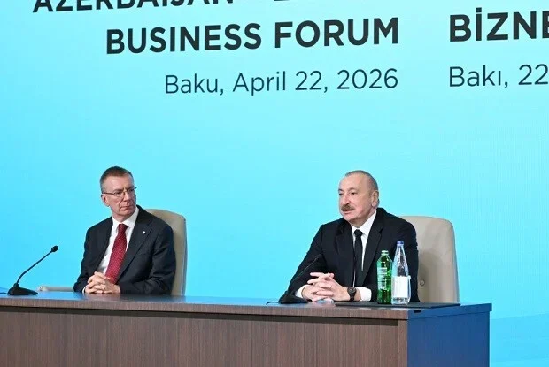 Prezidentlər Azərbaycan-Latviya biznes-forumunda…
