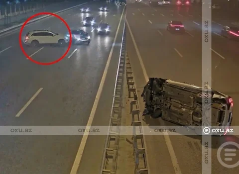 Aeroport yolunda ağır qəza – Anbaan video