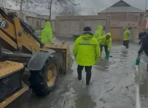 Yağışın fəsadlarının aradan qaldırılması ilə bağlı işlər aparılır – VİDEO