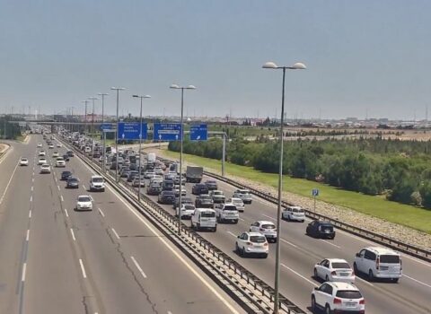 Aeroport şosesində qorxunc qəzanın – Anbaan videosu