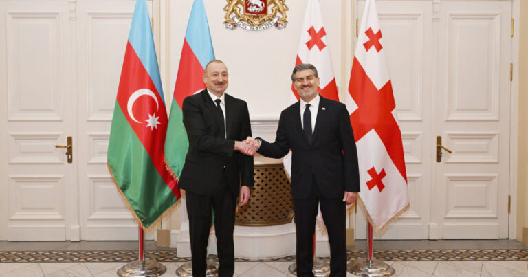 Prezidentlərin təkbətək görüşü başladı – FOTOLAR