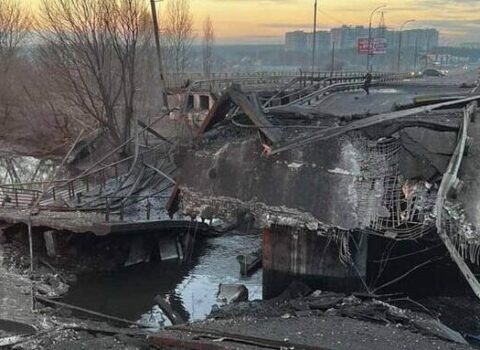 Zəncanda vurulan dəmiryolu körpüsü – Video