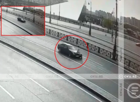 Bakıda yolu keçən qadını avtomobil vurdu – Anbaan video