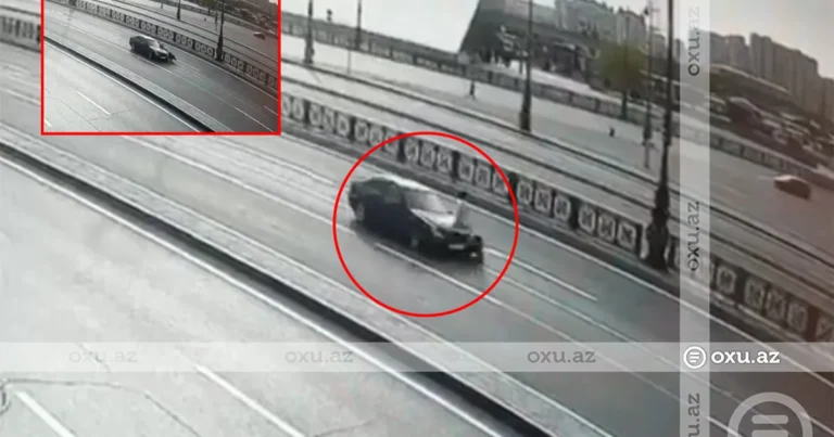 Bakıda yolu keçən qadını avtomobil vurdu – Anbaan video