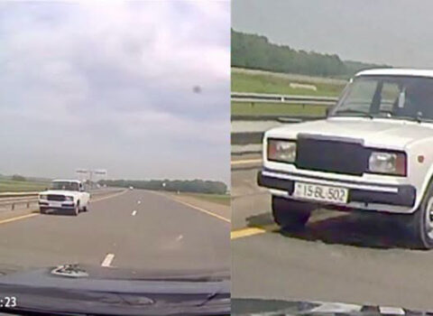 Magistralda “protiv” gedirdi, saxlanıldı – VİDEO