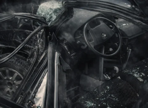 Qubada avtomobil ağaca çırpıldı: Dörd nəfər xəsarət aldı