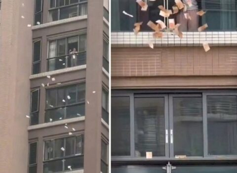 Göydən yağan pullar şəhərdə xaos yaratdı