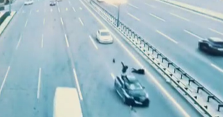 BDYPİ görüntüləri yaydı: yola qəfil çıxıb… – VİDEO