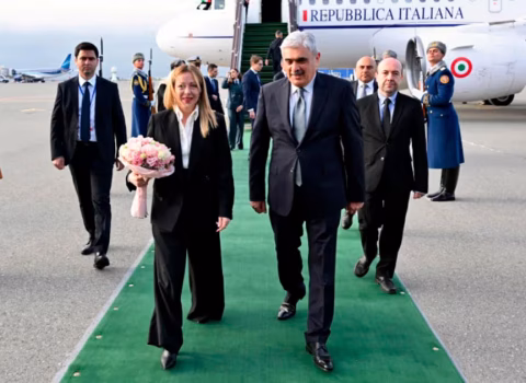 Corcia Meloni Azərbaycana gəldi – FOTO