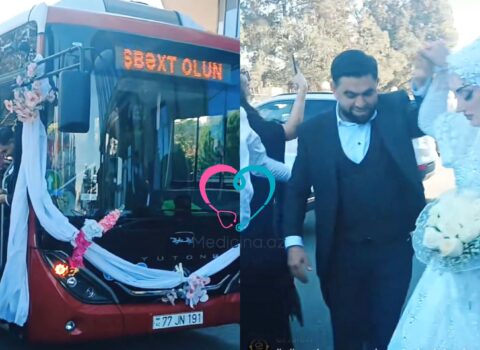 Həmin sürücünün toy maşını avtobus oldu – VİDEO