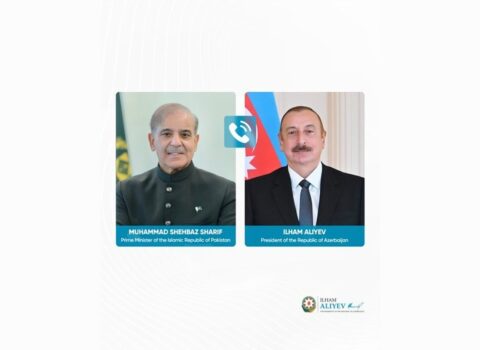 Prezident İlham Əliyev Şahbaz Şəriflə telefon danışığı aparıb