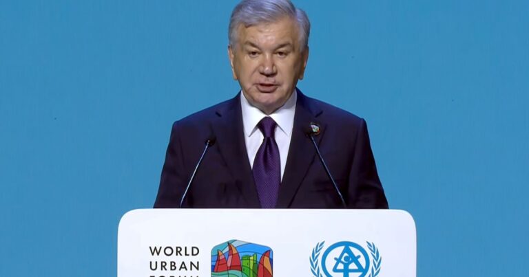 Mirziyoyev WUF15-in 2030-cu ildə Özbəkistanda keçirilməsini təklif edib