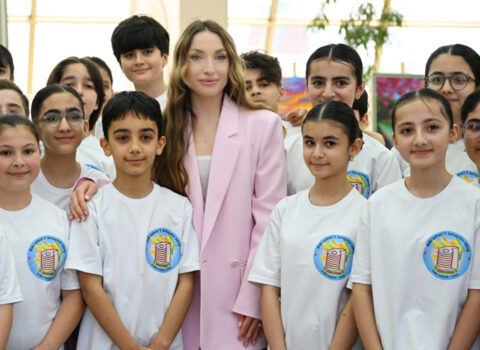 Alena Əliyeva olimpiada yarışını izlədi – FOTOLAR