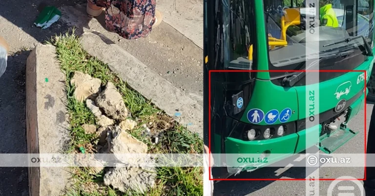 Bakıda avtobus qəzaya düşdü – VİDEO