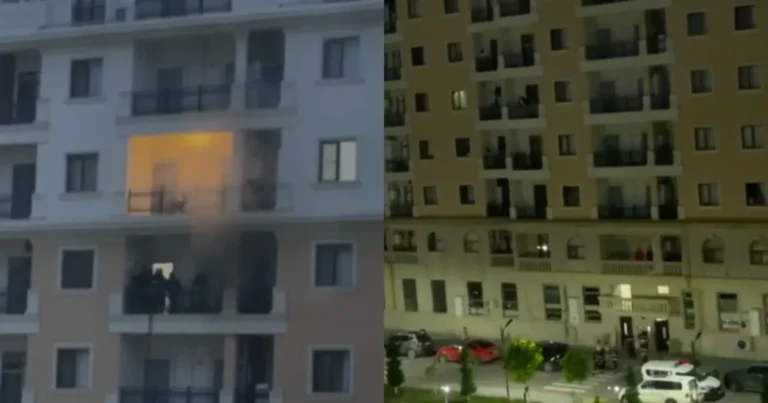Sumqayıtda bina yandı Sumqayıtda bina yandı