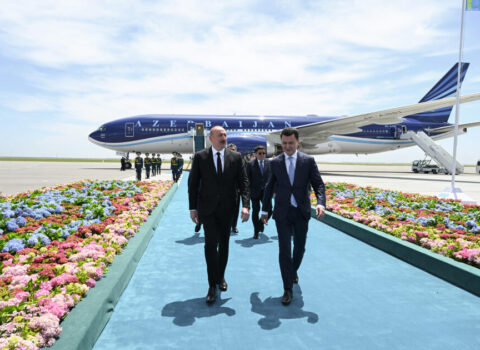 Prezident İlham Əliyev Qazaxıstana işgüzar səfərə gəlib – FOTO