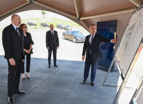 Prezident və birinci xanım Cəbrayılda xəstəxananın tikintisi ilə tanış olublar – FOTOLAR
