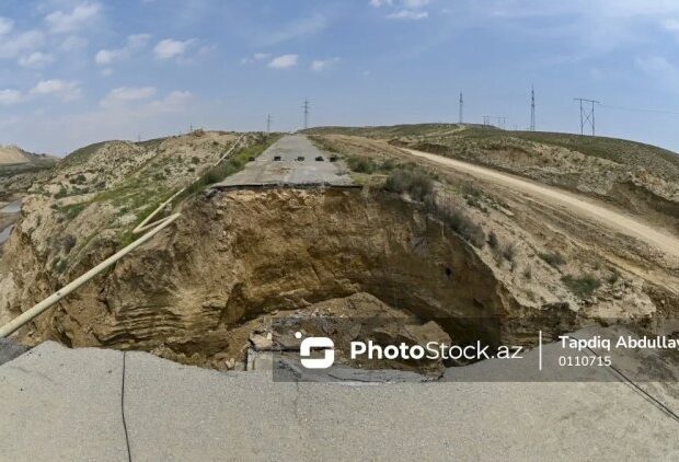 Bakıda bir qəsəbəyə çəkilən alternativ yolu da sel apardı – FOTO – VİDEO