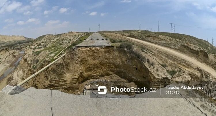 Bakıda bir qəsəbəyə çəkilən alternativ yolu da sel apardı – FOTO – VİDEO