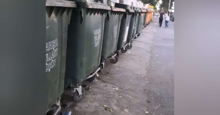 Piyada səkilərinə zibil yeşiklərini kim qoyur? – “İnşaatçılar”da antisanitariya – VİDEO