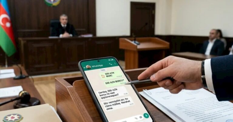 WhatsApp yazışması borca sübut ola bilər