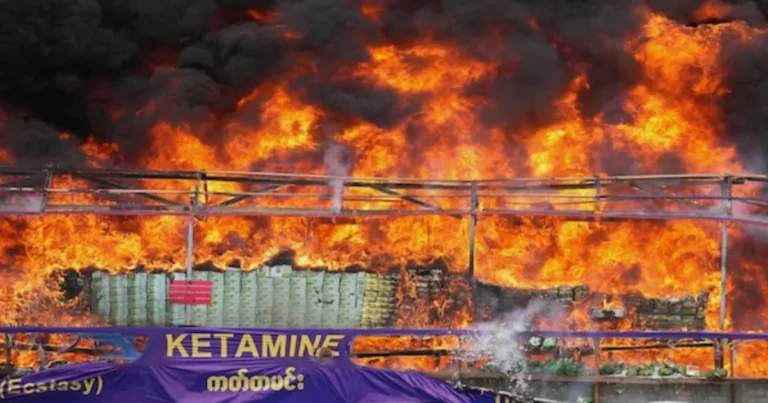 Myanmada 600 milyon dollarlıq narkotik yandırıldı