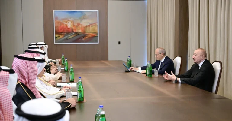 Prezident Ərəb Koordinasiya Qrupuna üzv qurumların rəhbər şəxslərini qəbul edib