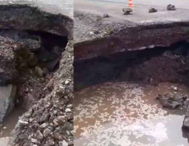 Daşkəsəndə yol çökdü – Video