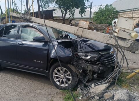 “Chevrolet” əvvəl “Opel”ə, daha sonra işıq dirəyinə çırpıldı