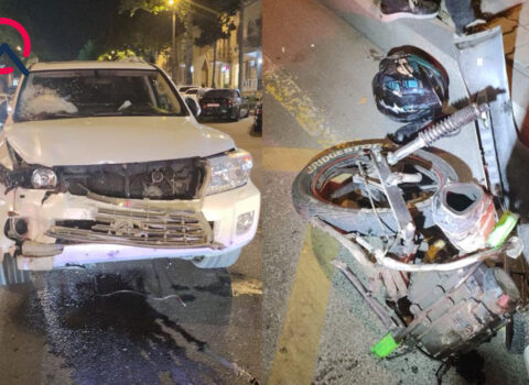 “Land Cruiser” motosikletə çırpıldı – Kuryer öldü