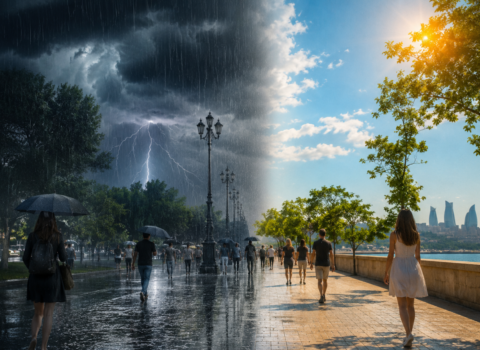 Ölkədə hava DƏYİŞİR: Bir yerdə leysan, bir yerdə günəş – PROQNOZ
