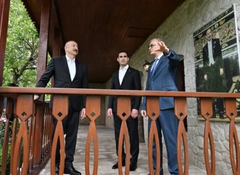 Prezidentlər Şuşada Bülbülün ev-muzeyində… – Foto