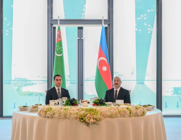 İlham Əliyevin adından Türkmənistan Prezidentinin şərəfinə dövlət ziyafəti verilib