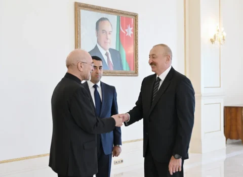 İlham Əliyev Qalibafı qəbul etdi