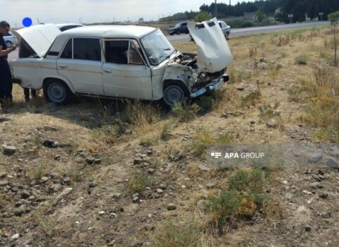 Goranboyda yol qəzası – 3 nəfər xəsarət alıb – Foto
