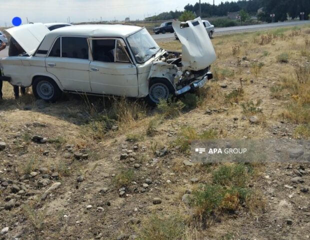 Goranboyda yol qəzası – 3 nəfər xəsarət alıb – Foto
