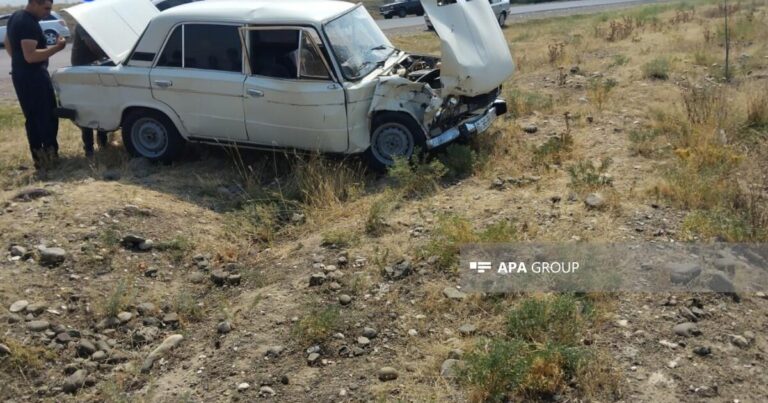 Goranboyda yol qəzası – 3 nəfər xəsarət alıb – Foto