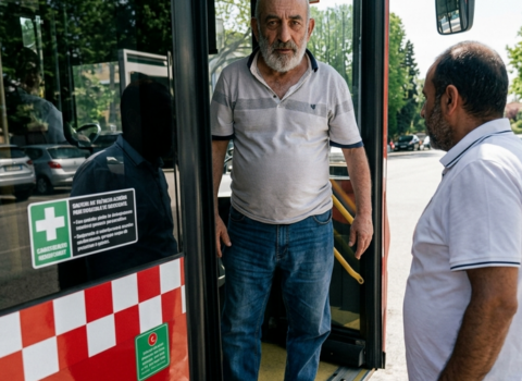 Sumqayıtda avtobus sürücüsü ilə sərnişin arasında mübahisə – Video