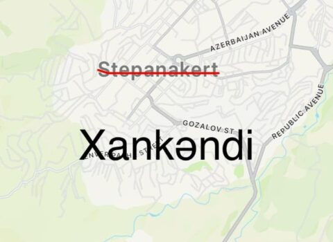 “Apple maps”də Xankəndi “Stepanakert” göstərilir