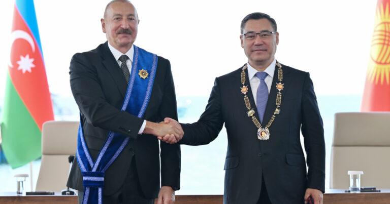İlham Əliyev “Manas” ordeni ilə təltif edildi