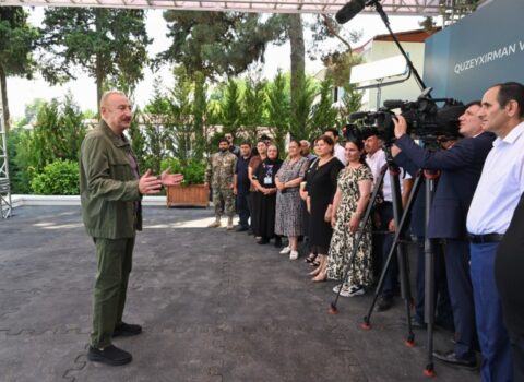 Prezident İlham Əliyev Xocavənd rayonunun Quzeyxırman kəndində olub – FOTO