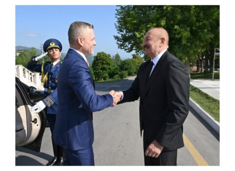 Slovakiya Prezidentinin Şuşada rəsmi qarşılanma mərasimi olub