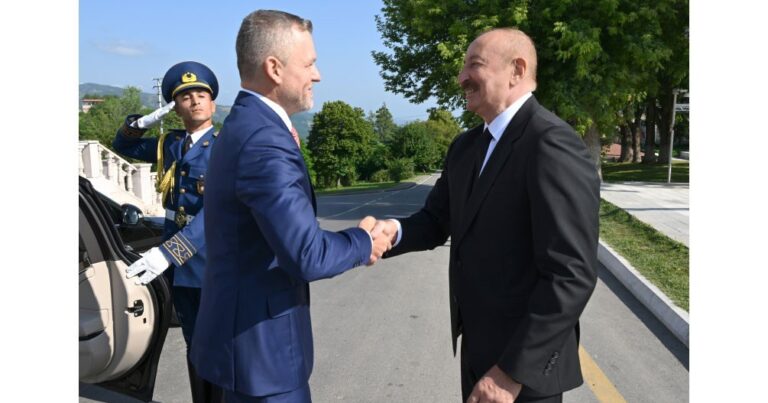Slovakiya Prezidentinin Şuşada rəsmi qarşılanma mərasimi olub