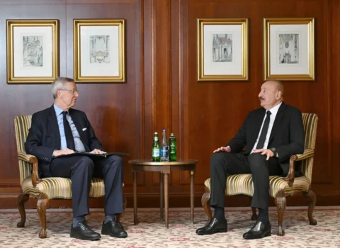 İlham Əliyev Almaniya İqtisadiyyatının Şərq Komitəsinin sədri ilə görüşüb