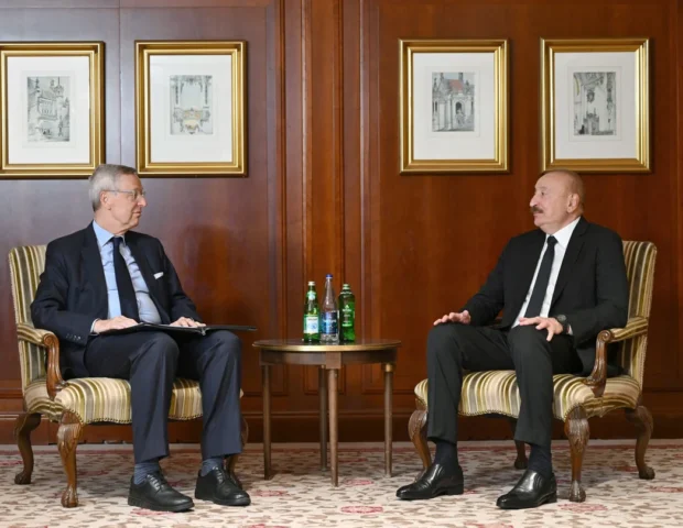 İlham Əliyev Almaniya İqtisadiyyatının Şərq Komitəsinin sədri ilə görüşüb