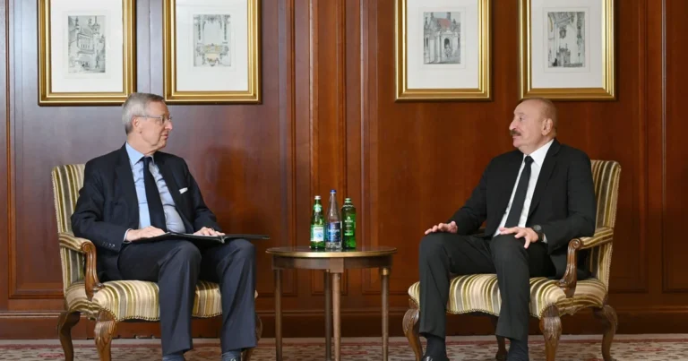 İlham Əliyev Almaniya İqtisadiyyatının Şərq Komitəsinin sədri ilə görüşüb