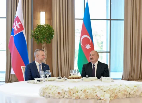 Prezident İlham Əliyevin adından Xankəndidə Slovakiya prezidentinin şərəfinə rəsmi nahar verilib – FOTO